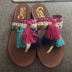 Sam Edelman Brice Tassel Sandals Size 7 1/2